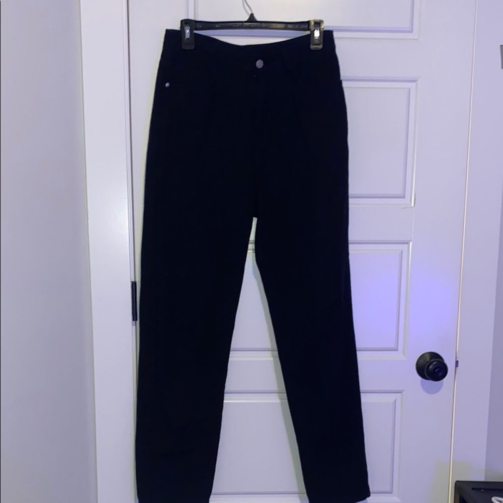 Women’s High-Rise TALL Black Denim/Corduroy Pants